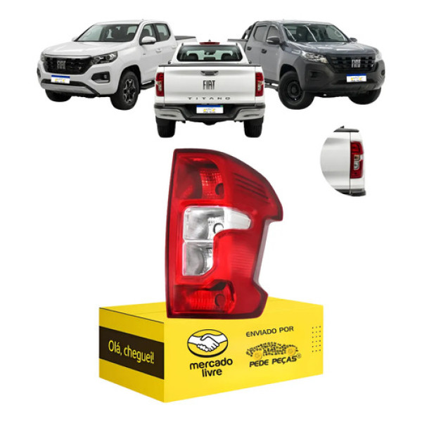 Lanterna Sinaleira Fiat Titano 2025 2026 Sem Led Ld Direito/passageiro Vermelho