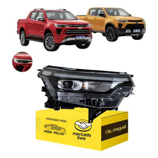 Farol S10 Trailblazer F/led High Country Ltz 2025 A 2027 Ld Direito/passageiro