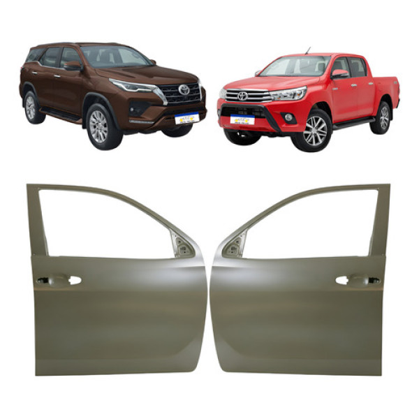 Par Porta Dianteira Hilux 2016 2017 2018 2019 2020 A 2025 Dianteira Ambos Os Lados Cinza