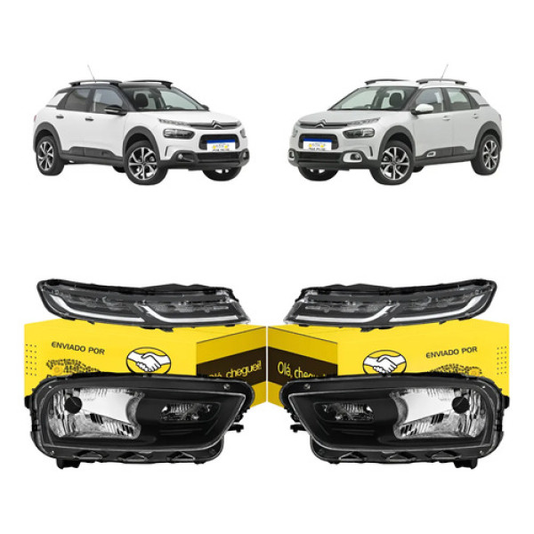 Jogo Farol Superior Inferior C4 Cactus 2019 20 21 A 2024 Ambos Lados
