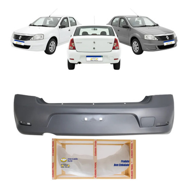 Parachoque Traseiro Renault Logan Exp 2011 2012 2013 Novo