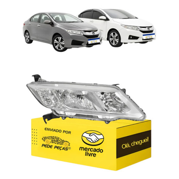 Farol Direito Honda City 2015 2016 2017 Direito/passageiro