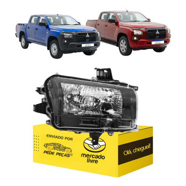 Farol Mitsubishi Triton 2026 Gl Gls Manual Novo L.d Direito/passageiro