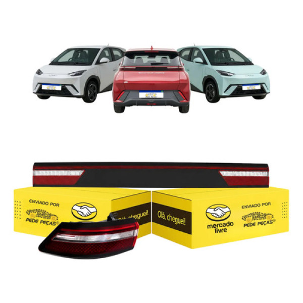 Kit Lanterna Central E Esquerda Byd Dolphin Mini 2024 A 2026 Esquerdo/motorista Fumê
