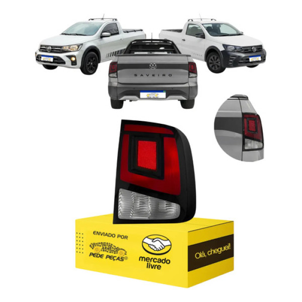 Lanterna Traseira Direita Vw Saveiro G8 2023 24 A 2026 Nova Direito/passageiro Bicolor