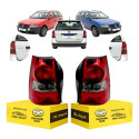 Par Lanterna Traseira Vw Parati G4 Fumê 2006 2007 A 2013 Ambos Lados Vermelho