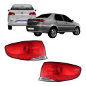 Par Lanterna Fiat Siena 2008 2009 2010 2011 2012 A 2016 Nova Ambos Lados Vermelho