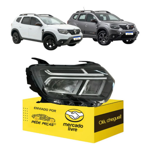 Farol Sinaleira Renault Duster 2024 2025 2026 Full Led L.d Direito/passageiro