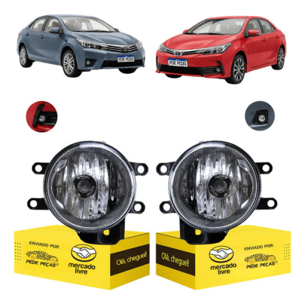 Par Farol Milha Auxiliar Cibie Toyota Corolla 2016 17 A 2019 Cristal