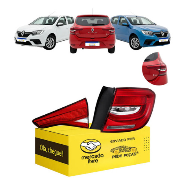 Kit Lanterna Canto Tampa Sandero 2020 2021 2022 C/led L.d Direito/passageiro Cristal