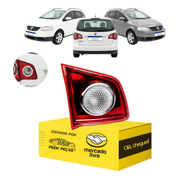 Sinaleira Traseira Tampa Spacefox 2006 A 2010 Cristal Le Esquerdo/motorista Vermelho Cristal