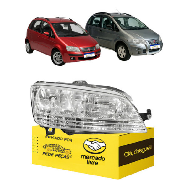 Farol Fiat Idea 2006 2007 2008 2009 2010 Novo L.d Direito