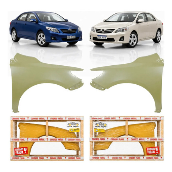 Par Paralama Toyota Corolla 2009 A 2014 Xei Altis Xrs Novo