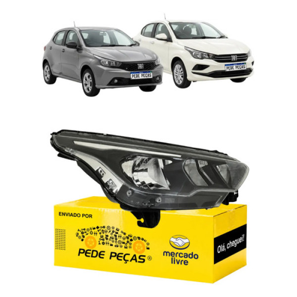 Sinaleira Fiat Argo Cronos 2017 A 2023 S/led S/auxiliar Ld Direito/passageiro Preto/fumê