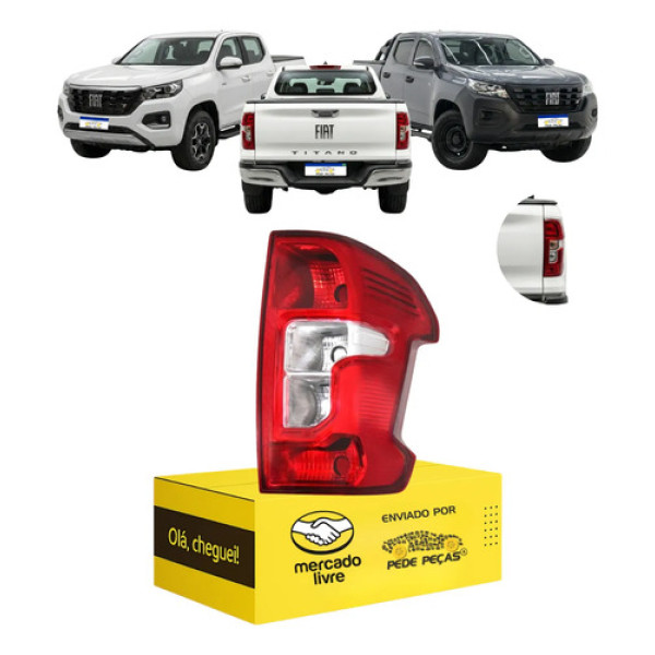 Lanterna Fiat Titano Volcano 2025 2026 Sem Led Ld Direito/passageiro Vermelho
