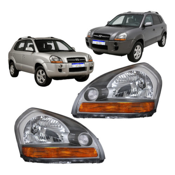 Farol Tucson 2009 A 2017 Mascara Cinza Pisca Ambar
