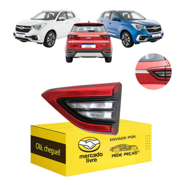 Lanterna Sinaleira Tampa Tiggo 5x Txs 2019 2020 C/led Ld Direito/passageiro Vermelho