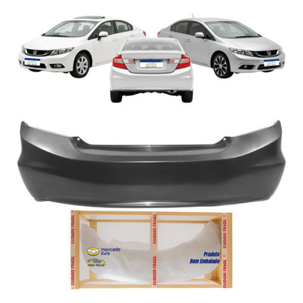 Parachoque Traseiro Honda Civic 2012 2013 2014 2015 2016 G9