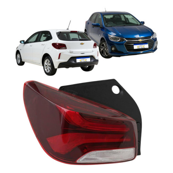 Lanterna Esquerda Chevrolet Onix 2020 A 2025 Sem Led Canto Esquerdo/motorista Vermelho