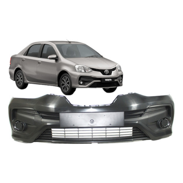 Parachoque Etios Hatch Sedan X Xls Xs Platinum 2017 A 2021 Preto