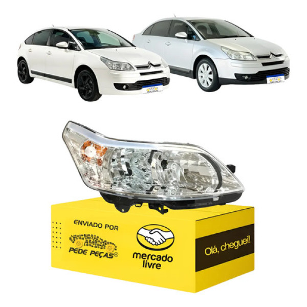 Sinaleira Direita Citroen C4 Pallas 2007 08 09 10 A 2013 Direito/passageiro Transparente