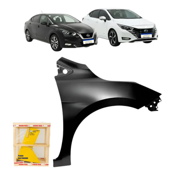 Paralama Nissan Versa 2021 2022 2023 2024 2025 Novo 