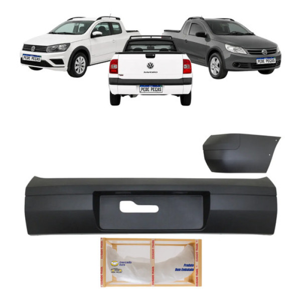 Kit Parachoque Traseiro Polaina Saveiro G5 G6 2010 A 2016 Ld