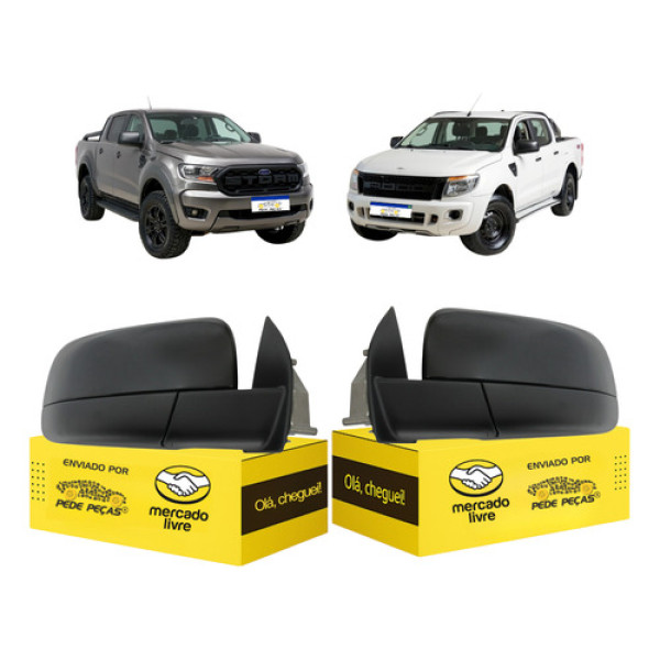 Par Retrovisor Ford Ranger 2013 2014 15 16 2017 Manual Fixo