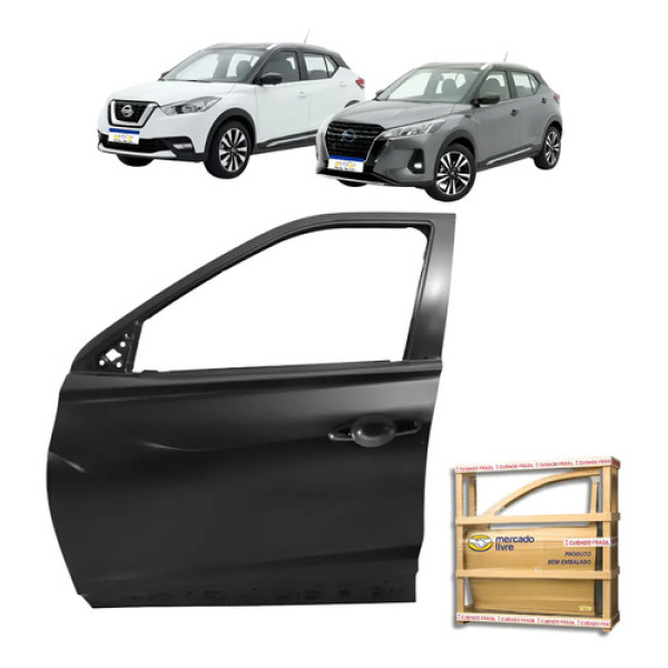 Porta Dianteira Nissan Kicks 2017 18 19 20 A 2025 Nova L.e Dianteira Esquerdo Preto