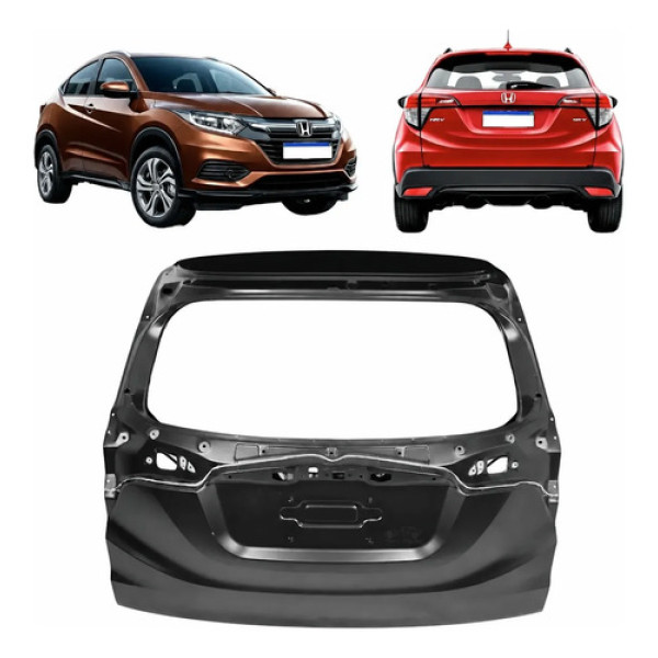 Tampa Traseira Honda Hrv 2015 2016 2017 2018 2019 2020 2021 Preto