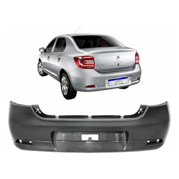 Parachoque Traseiro Renault Logan 2014 2015 2016 2017 A 2023