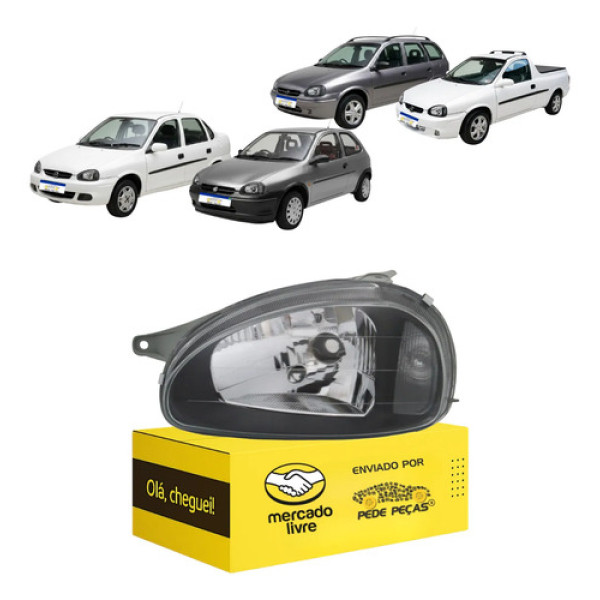 Sinaleira Gm Corsa 1996 97 A 07 08 09 2010 Máscara Negra Le Esquerdo/motorista