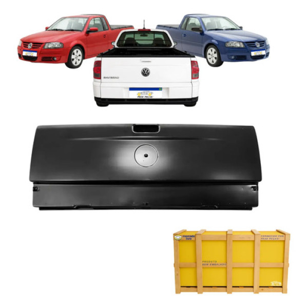 Tampa Traseira Vw Saveiro G4 Surf City 2005 06 07 08 2009 Preto