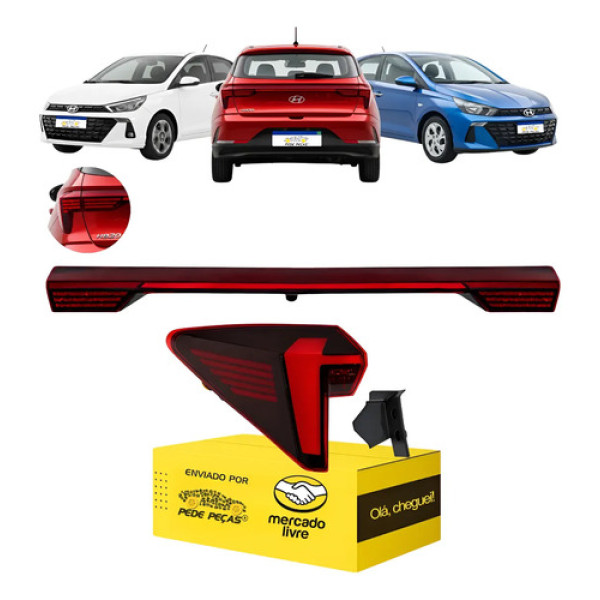Par Sinaleira Canto Tampa Hb20 Hatch 2023 A 2026 C/led Le