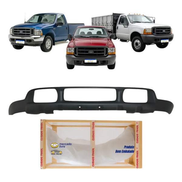 Spoiler Parachoque F250 F350 F4000 1999 2000 2001 02 A 2004 Preto