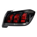 Par Lanterna Traseira Peugeot 208 2021 A 2024 Like Ambos Lados Vermelho/preto