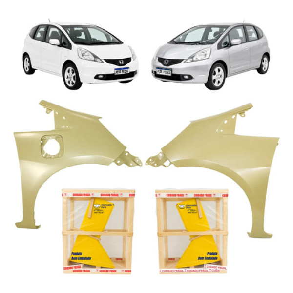 Par Paralama Honda Fit 2009 A 2012 Dx Ex Exl Lx Lxl Novo