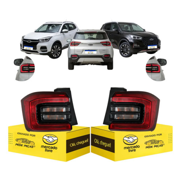 Par Lanterna Tiggo 5x 2019 20 21 22 2023 2024 2025 2026 Nova Ambos Lados Vermelho