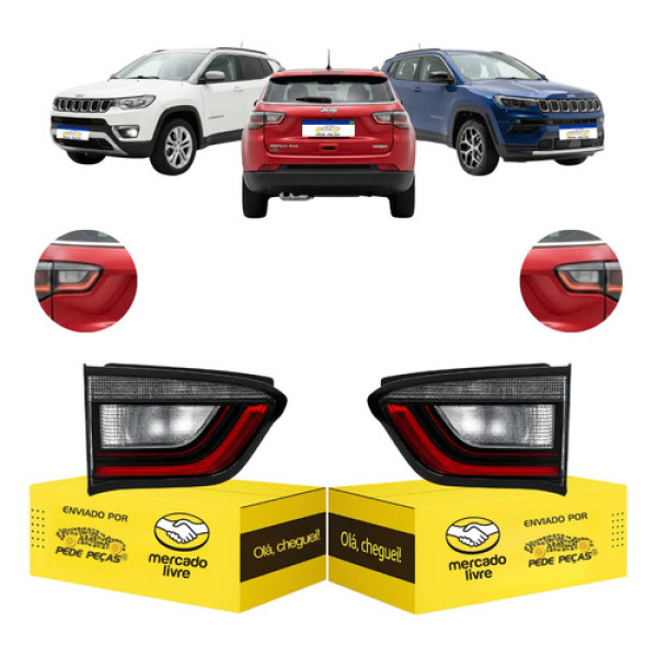 Par Sinaleira Traseira Tampa Jeep Compass 2022 A 2026 C/led Ambos Lados