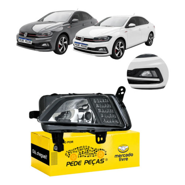 Farol Milha Auxiliar Vw Virtus Gts 2018 19 A 2022 C/led Le Cristal