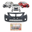 Parachoque Nissan Versa 2011 A 2014 Sl Sv S C/rebaixo Placa Preto