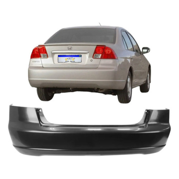 Parachoque Traseiro Honda Civic 2001 A 2003