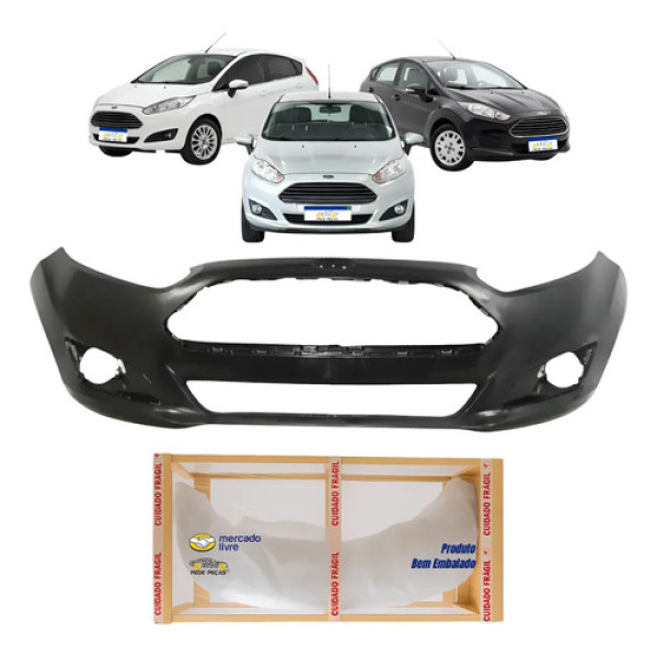Parachoque Ford New Fiesta Hatch 2014 2015 2016 2017 Novo Preto