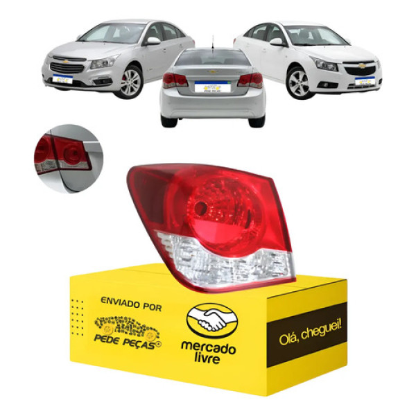 Lanterna Canto Cruze Sedan 2012 2013 2014 2015 2016 Nova L.e Esquerdo/motorista Vermelho