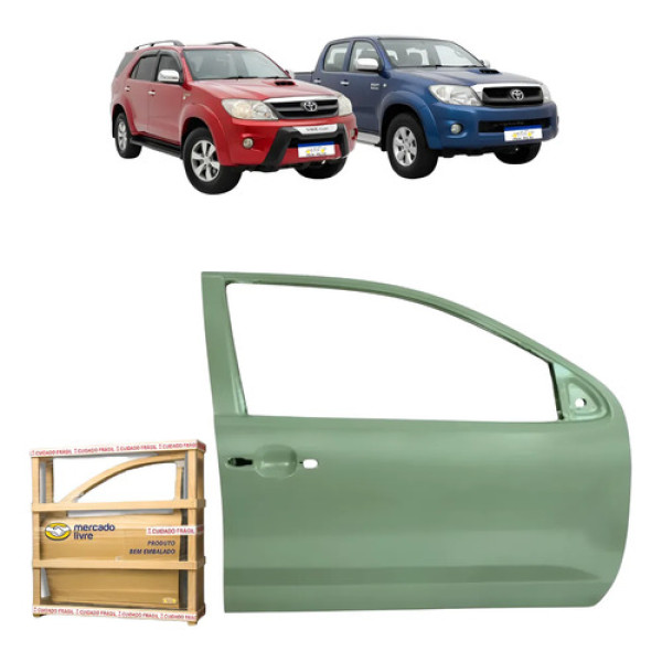 Porta Dianteira Toyota Hilux Sw4 2005 06 07 08 09 A 2015 Ld Dianteira Direito Cinza Para Pintura
