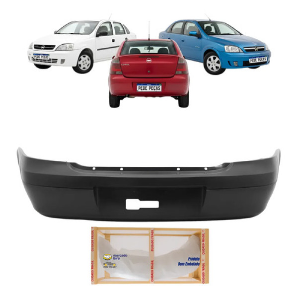 Parachoque Traseiro Chevrolet Corsa Sedan 2003 2004 A 2012