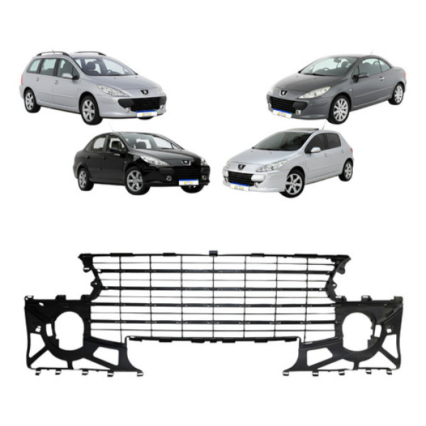 Grade Central Peugeot 307 2007 2008 2009 2010 2011 2012 Preto Fosco