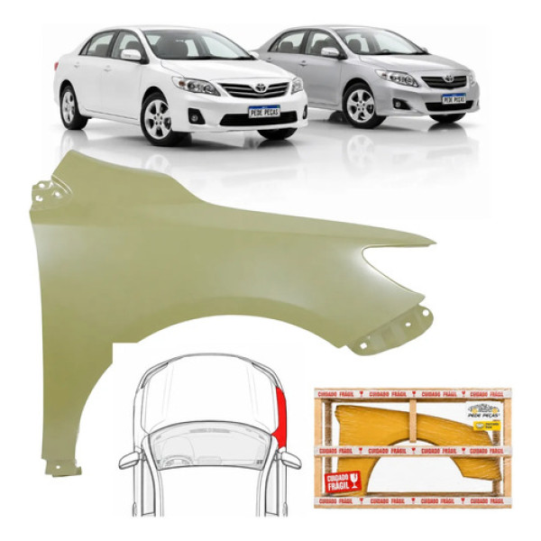 Paralama Toyota Corolla 2009 A 2014 Xei Altis Xrs Novo Ld