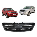 Grade Radiador Sem Friso Toyota Sw4 Hilux 2005 2006 A 2008 Preto Sem Friso / Acabamento Fosco