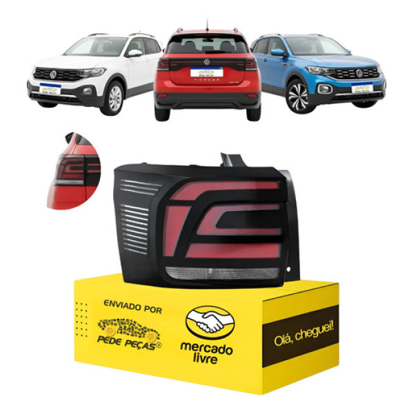 Lanterna Sinaleira Vw T-cross 2019 2020 21 A 2024 C/led L.e Esquerdo/motorista Fumê